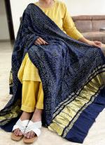 Silk Blue Traditional Wear Printed Dupatta